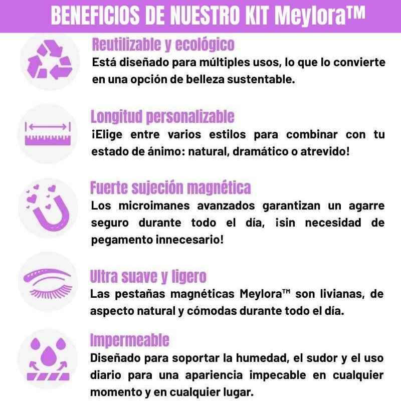 Meylora™: Kit Pestañas magnéticas | PROMO 2X1