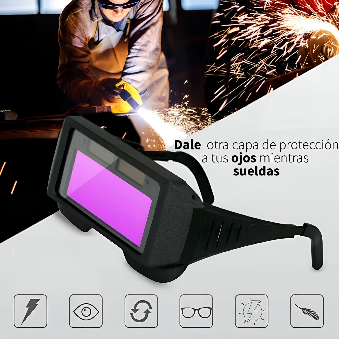 WELDVISION™:GAFAS DE SOLDADURA CON OSCURECIMIENTO AUTOMÁTICO