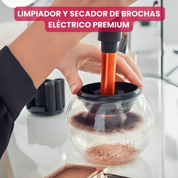 BEAUTY CLEAN™: LIMPIADOR Y SECADOR DE BROCHAS ELÉCTRICO PREMIUM