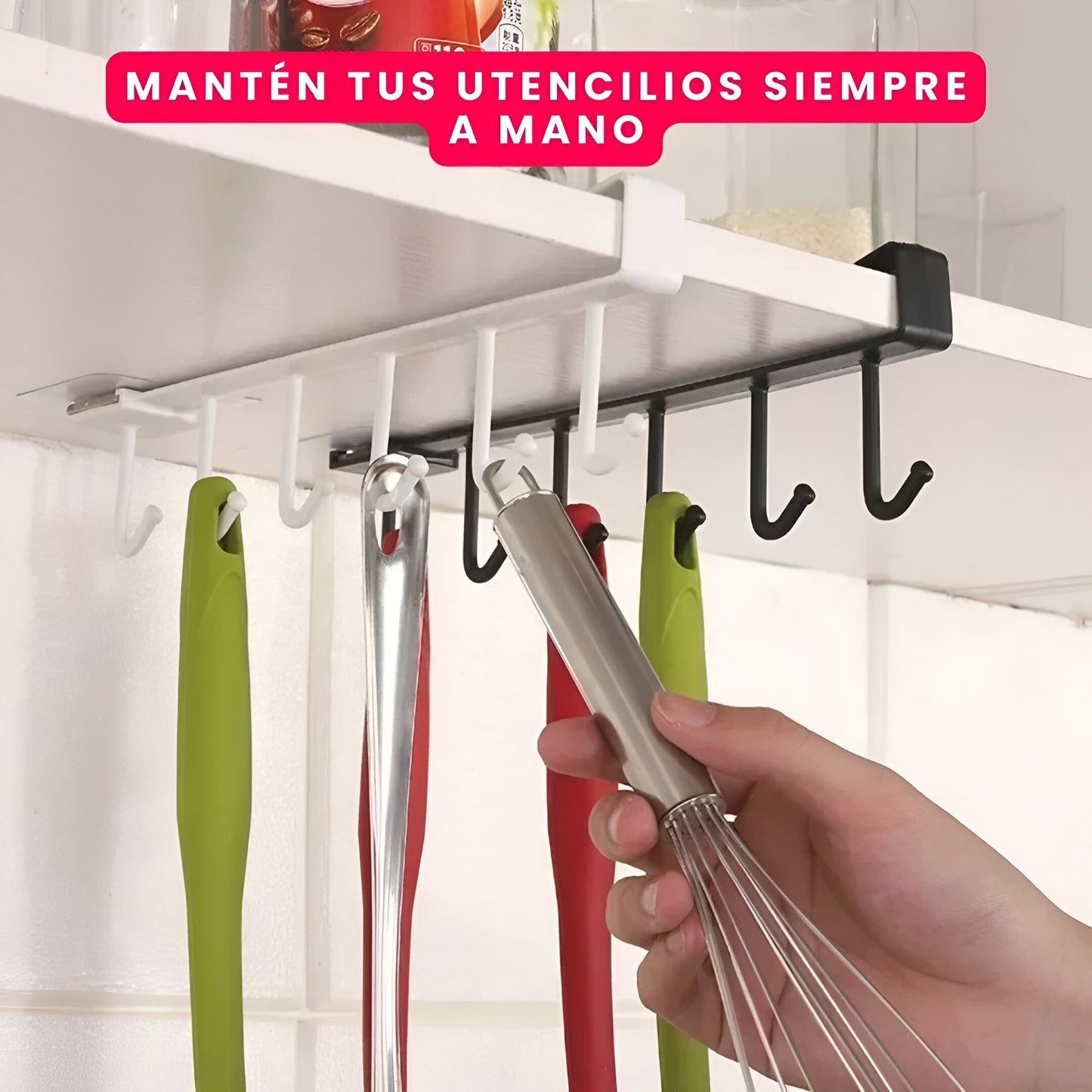 KITHOOK™: ORGANIZADOR DE COCINA | PAGA 1 LLEVA 2 | COLOR:NEGRO