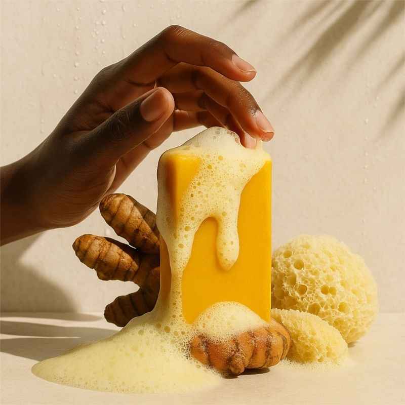 Kit 3 jabones de cúrcuma orgánico para manchas oscuras