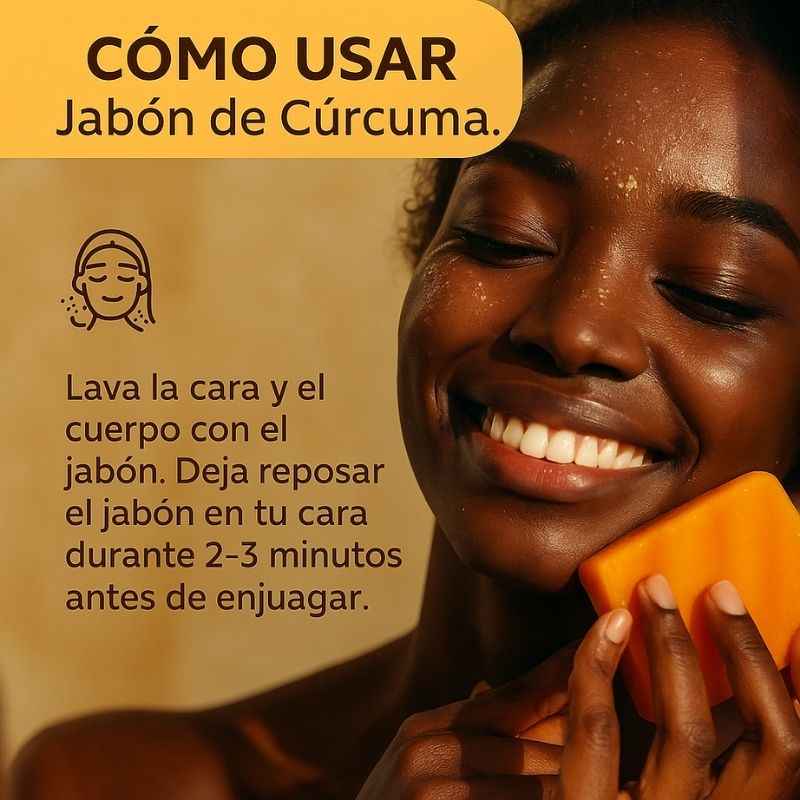 Kit 3 jabones de cúrcuma orgánico para manchas oscuras