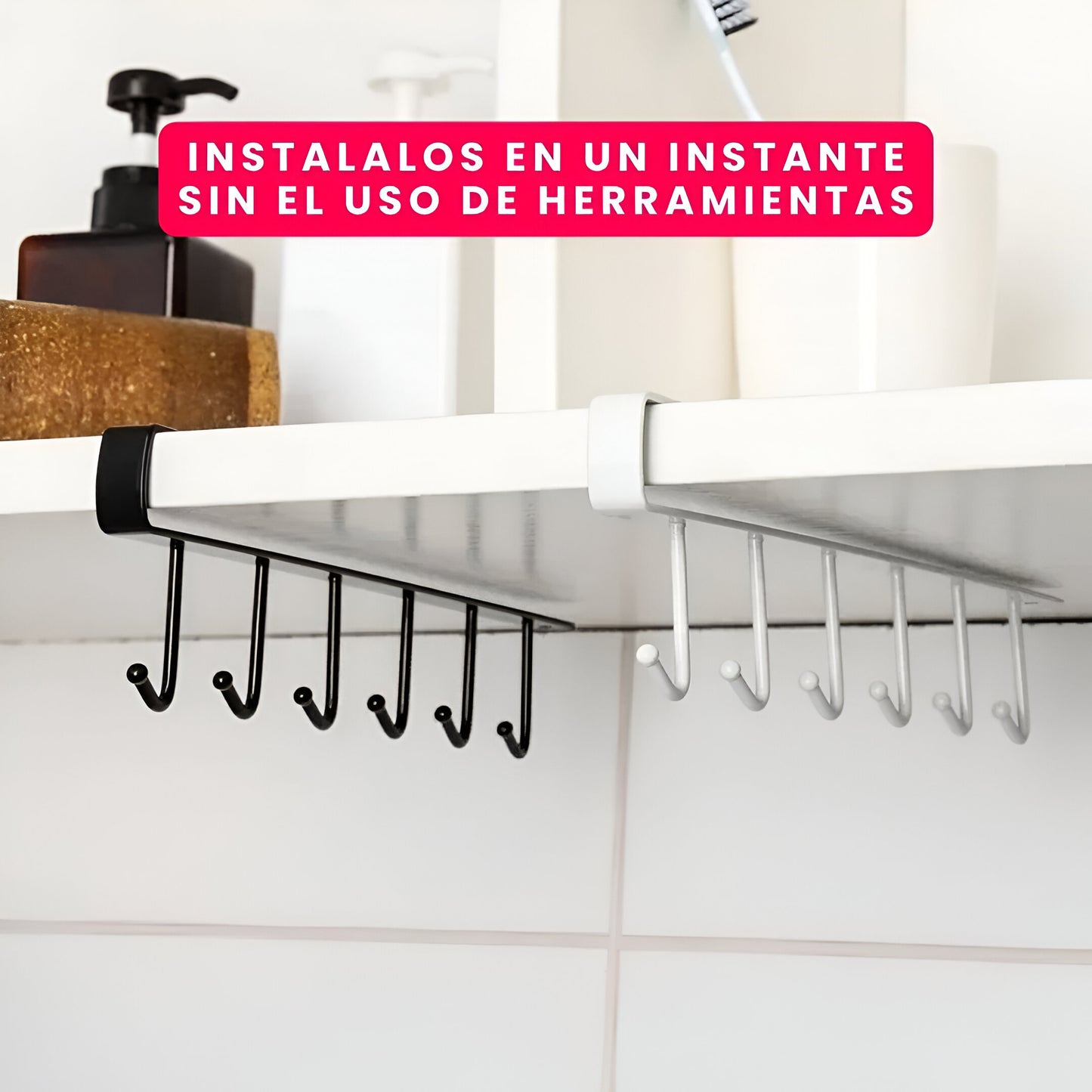 KITHOOK™: ORGANIZADOR DE COCINA | PAGA 1 LLEVA 2 | COLOR:NEGRO
