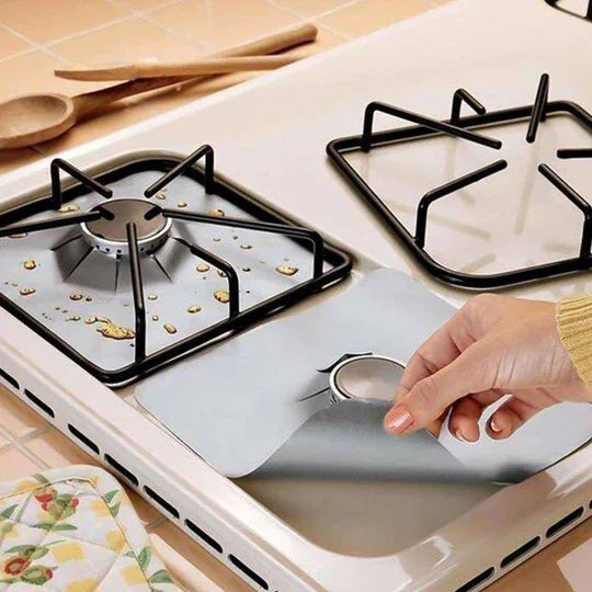 CLEANSTOVE ™: KIT X 4 PROTECTORES PARA LA ESTUFA ¡SUPER PROMO⭐!