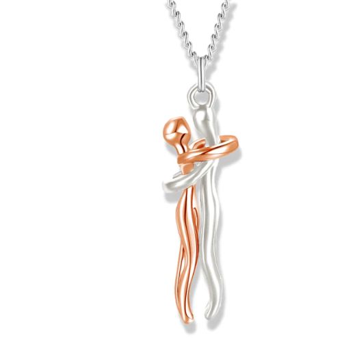 Collar Eternal Embrace🌈: Más allá de las palabras, un abrazo eterno┃Oro Rosa-Plata💗