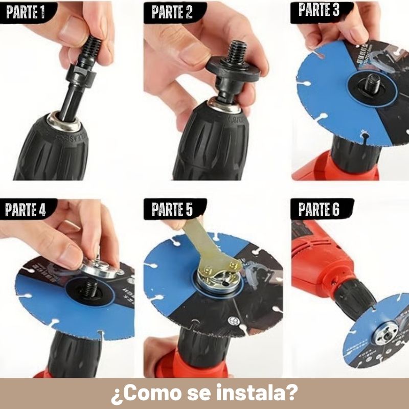 DrillMax®: Adaptador de disco para taladro