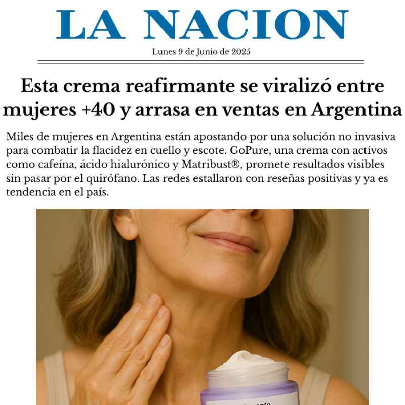 GoPure™: Crema reafirmante para cuello y escote
