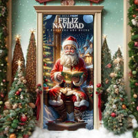 Funda Puerta Navidad Papa Sentado