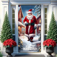 Funda Puerta Navidad Papa Caminando