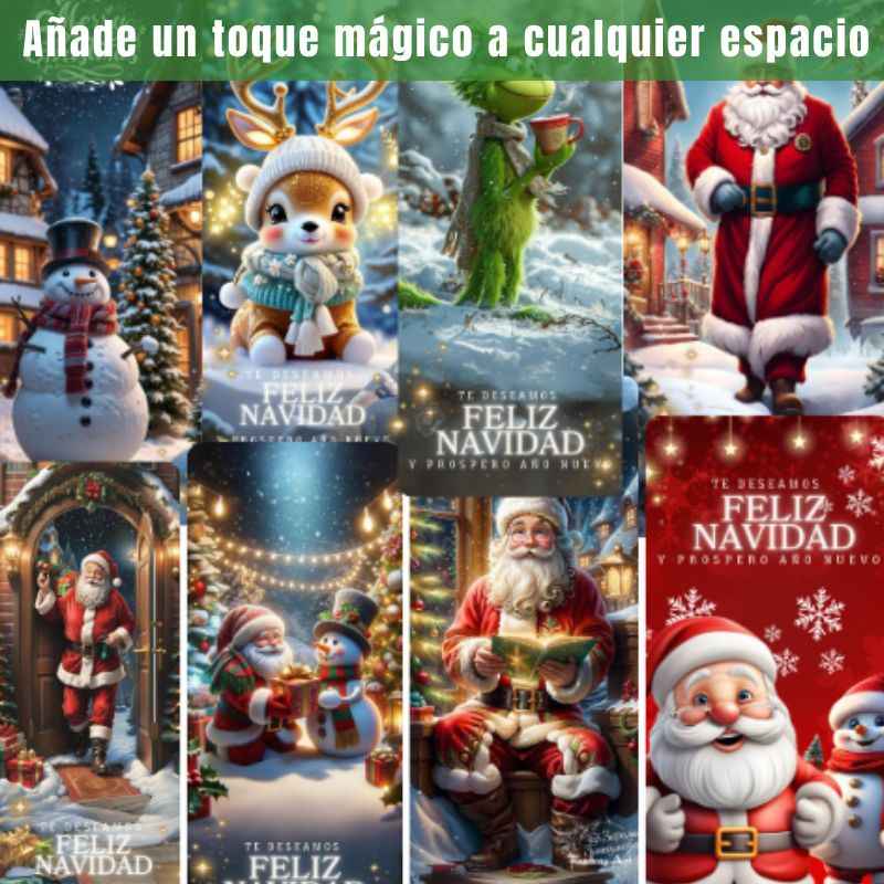 DoorMagic™: Funda decorativa navideña para puerta ajustable
