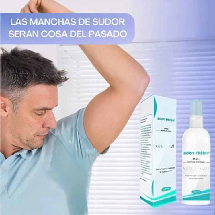 BODYFRESH™: SPRAY ANTISUDORAL 120 ML, DILE ADIÓS AL SUDOR ¡SUPER PROMO 50% OFF 🔥 !