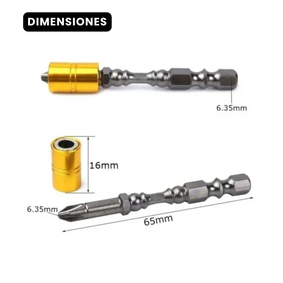 JUEGO X 3 PIEZAS DE PUNTAS DE DESTORNILLADOR MAGNÉTICAS