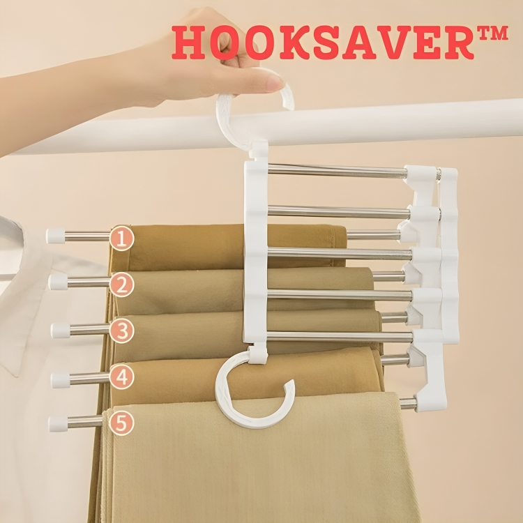 HOOKSAVER™:SET X2 ORGANIZADOR DE PANTALONES 5 EN 1