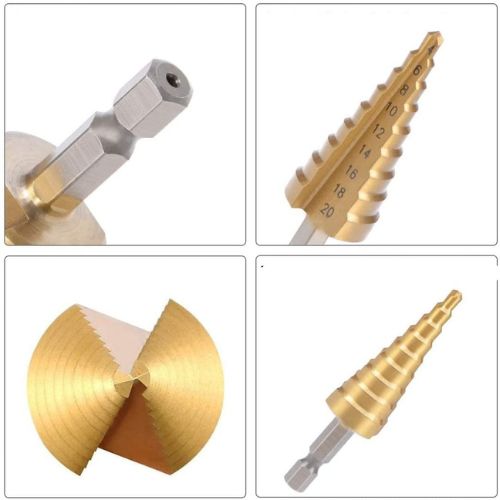 Titanium Pro: Set X 6 Brocas Escalonadas | Perforaciones rápidas y precisas