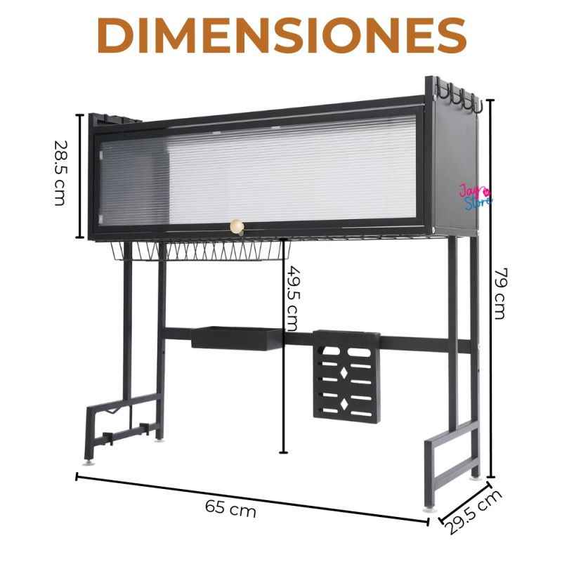 Organizador Escurridor de Platos + Bandeja Antigoteo