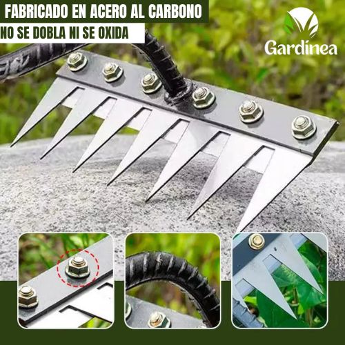 Gardinea™: Rastrillo de hierro para deshierbar 7 dientes