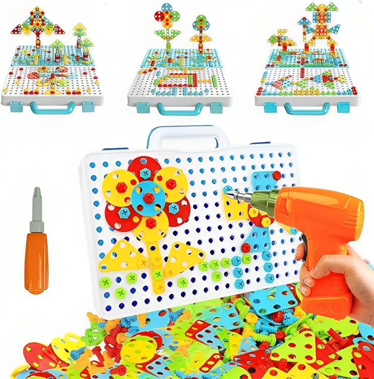 BUILDRILL™:JUEGO DE CONSTRUCCIÓN CREATIVO 4 EN 1 (252 PIEZAS) ¡EL MEJOR REGALO DE NAVIDAD🎁!
