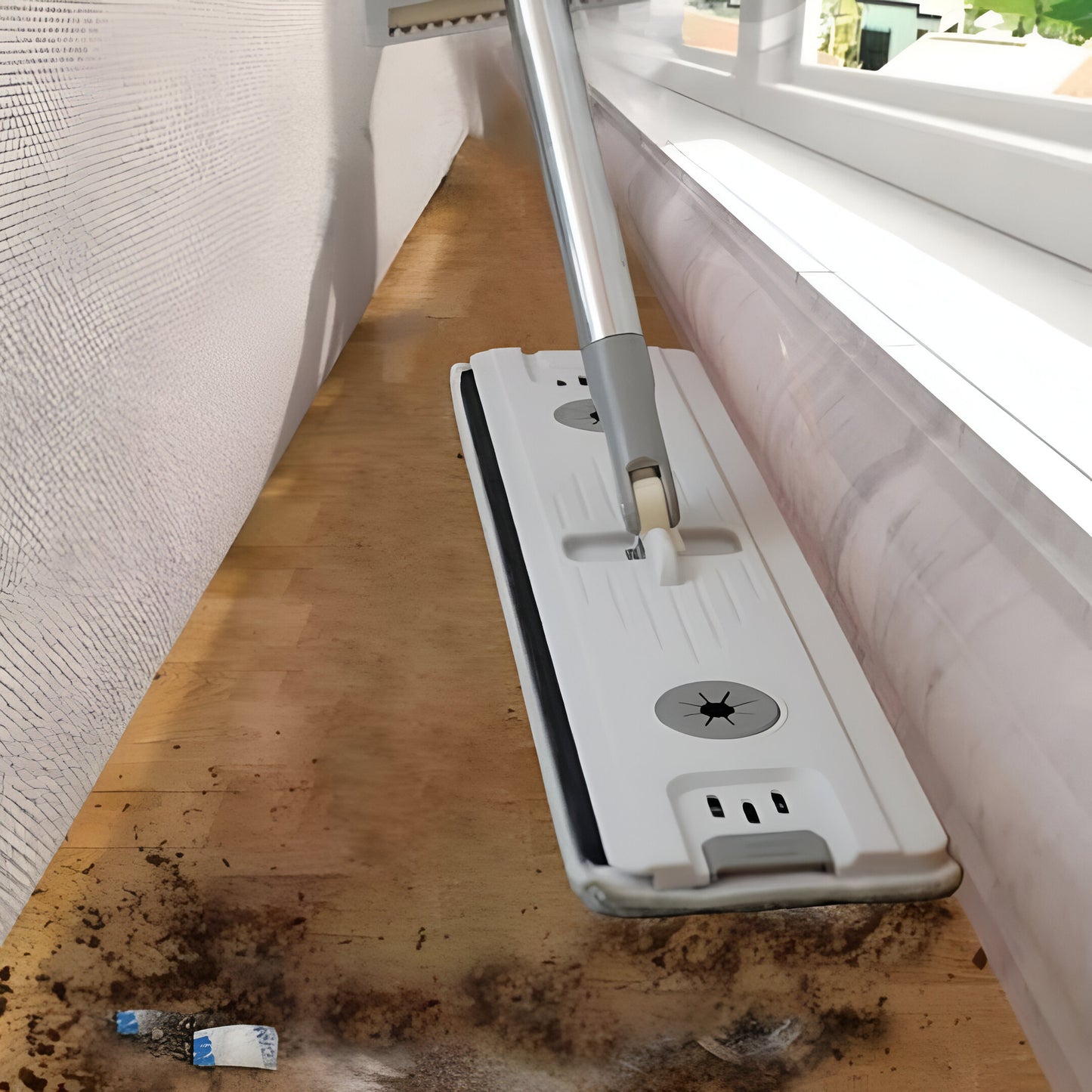 TRAPERO PLANO INTELIGENTE MICROFIBRA + BALDE PLEGABLE| COLOR:GRIS