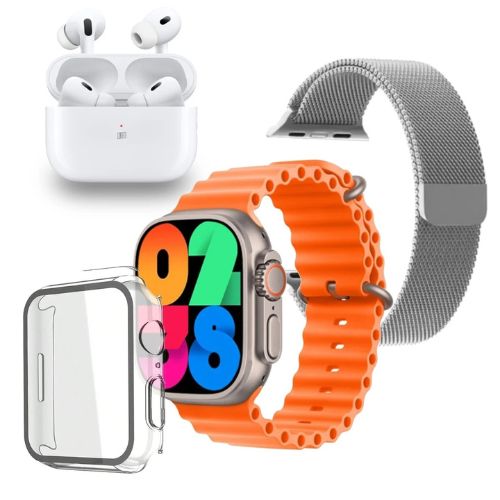 PulsePro®: Combo 10 en 1 | Smartwatch Y57 Ultra 2+ Protector De Pantalla+ Audífonos Pro| Obsequio: 7 Correas