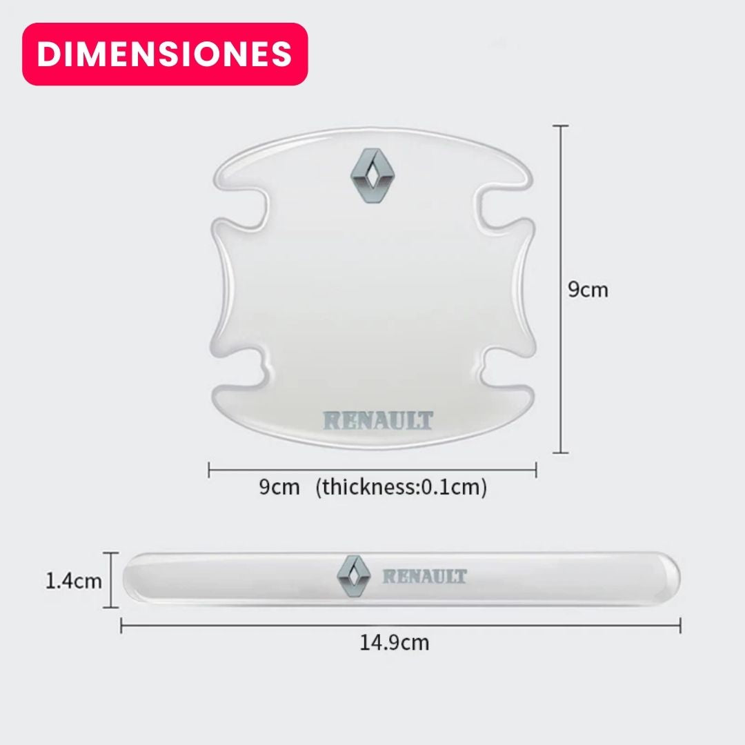 CARGUARD™:KITX 8 PROTECTOR ADHESIVO ANTI RAYONES PARA CARROS + OBSEQUIO