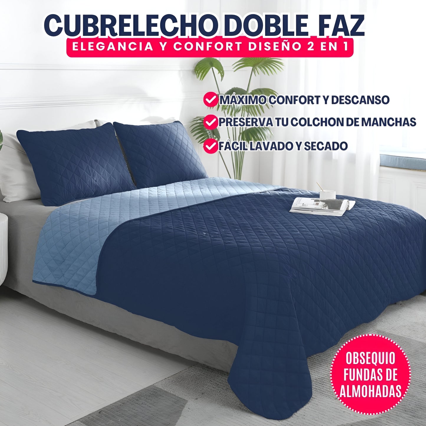 SOFTCOVER™:CUBRELECHO DOBLE FAZ DE LUJO | DUERME PLÁCIDAMENTE
