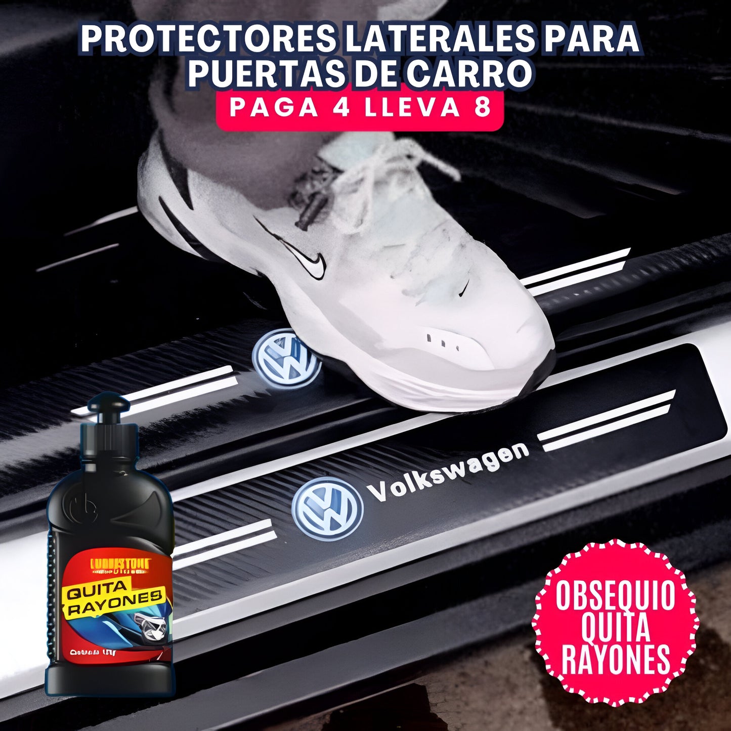 PROTECTORES LATERALES PARA PUERTAS DE CARRO | PAGA 4 LLEVA 8 | OBSEQUIO