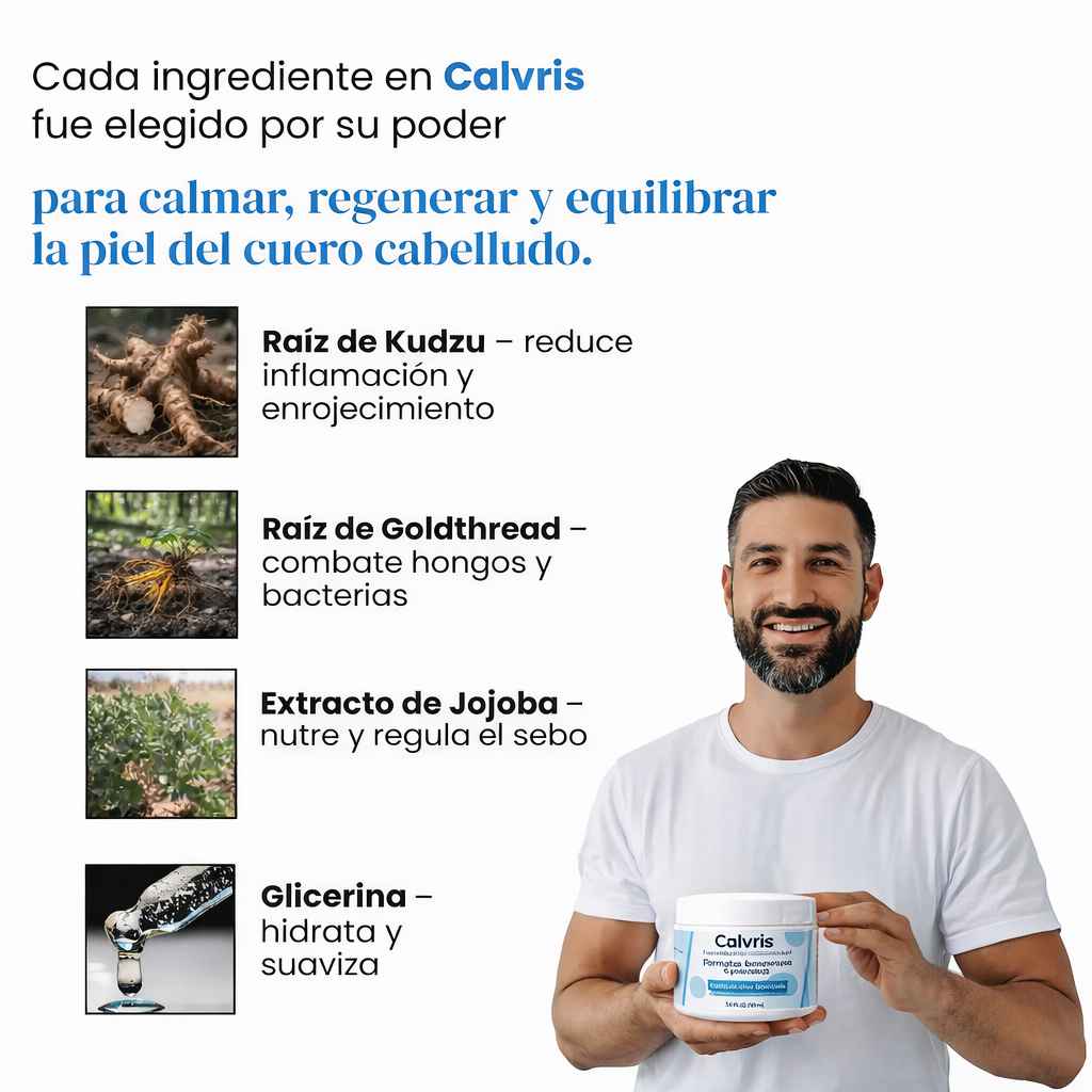 Calvris™: Crema para alivio de dermatitis seborreica y psoriasis| Promo 2X1