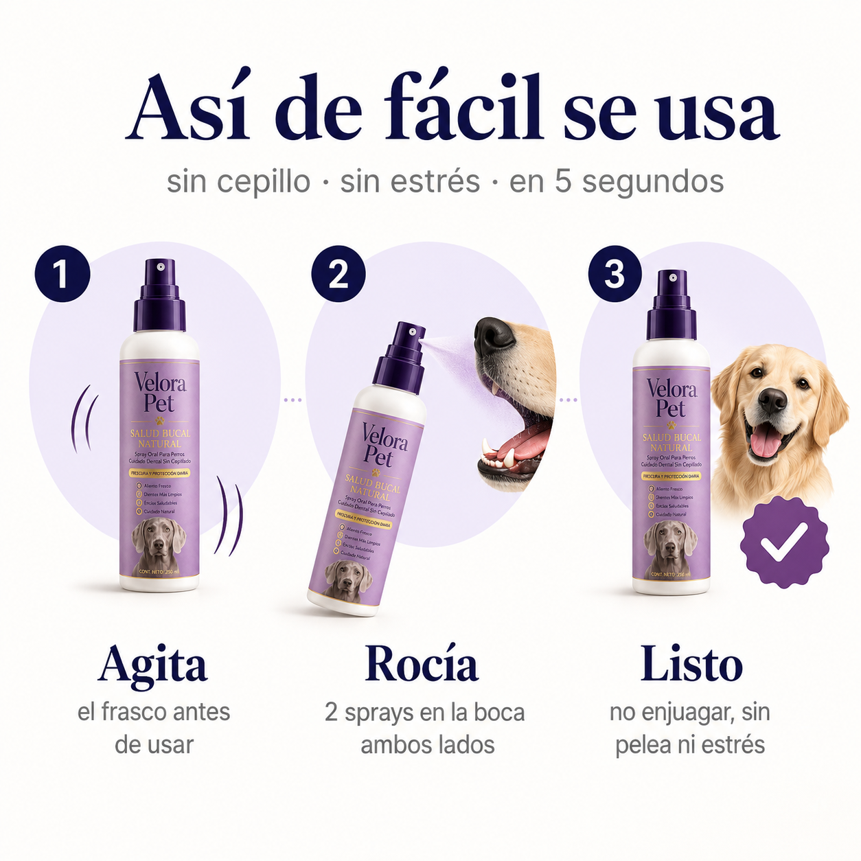 Spray dental para perros sin anestesia ni cepillado