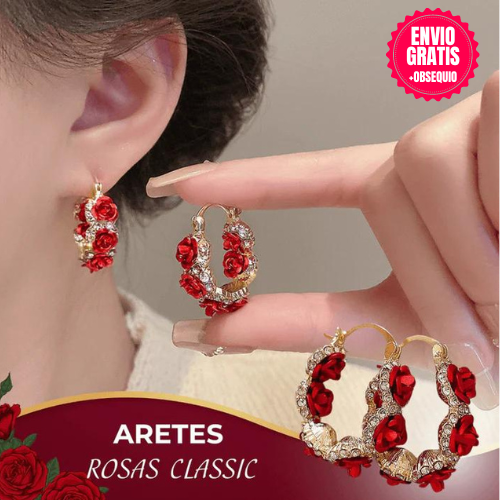 ARETES ROSAS CLASSIC: EL TOQUE DE ELEGANCIA Y SOFISTICACIÓN| JOYERIA EUROPEA