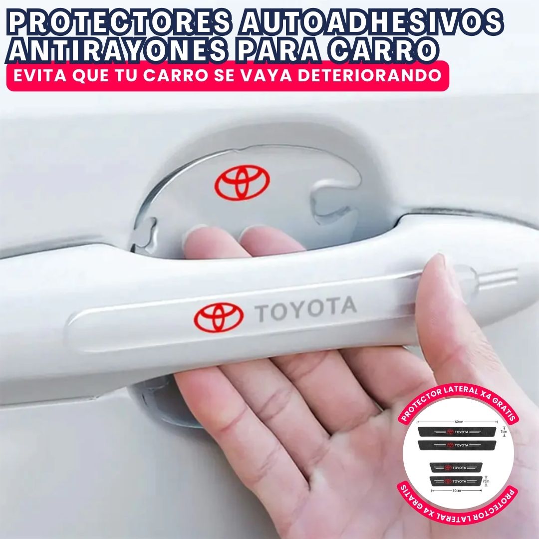 CARGUARD™:KITX 8 PROTECTOR ADHESIVO ANTI RAYONES PARA CARROS + OBSEQUIO
