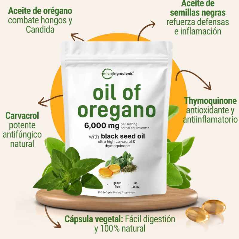 Aceite de Orégano Con Semilla Negra | 60 Capsulas + 30 Gratis