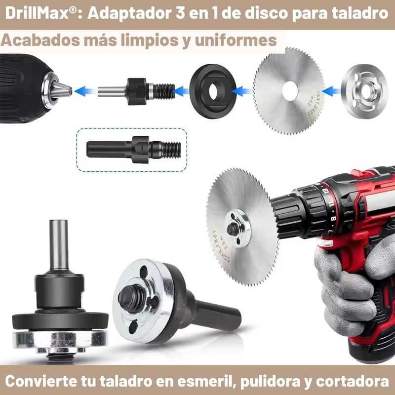 DrillMax®: Adaptador de disco para taladro