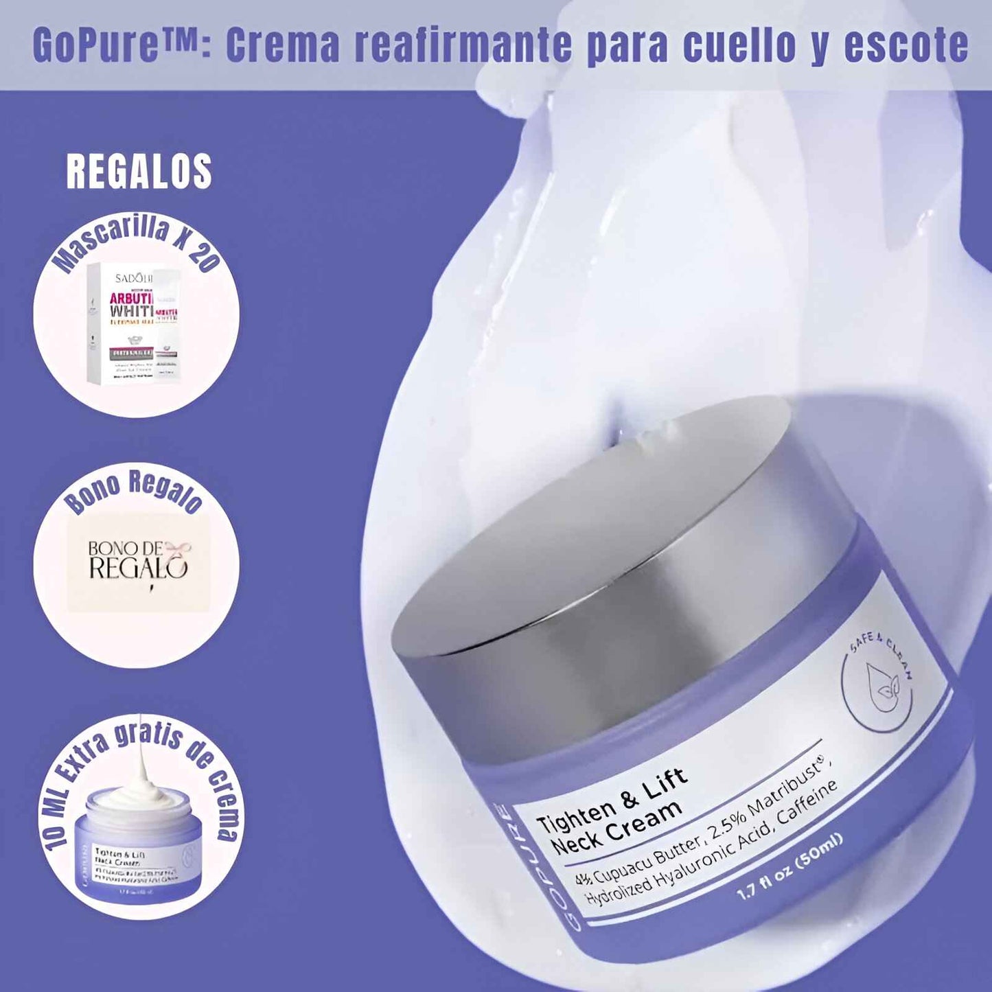 GoPure™: Crema reafirmante para cuello y escote