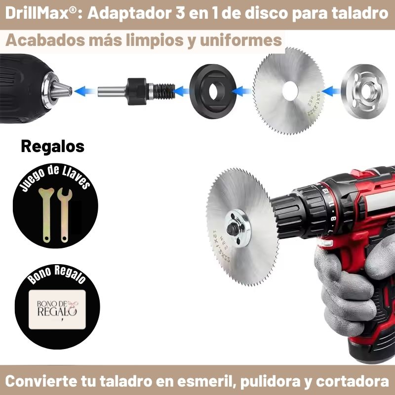 DrillMax®: Adaptador de disco para taladro