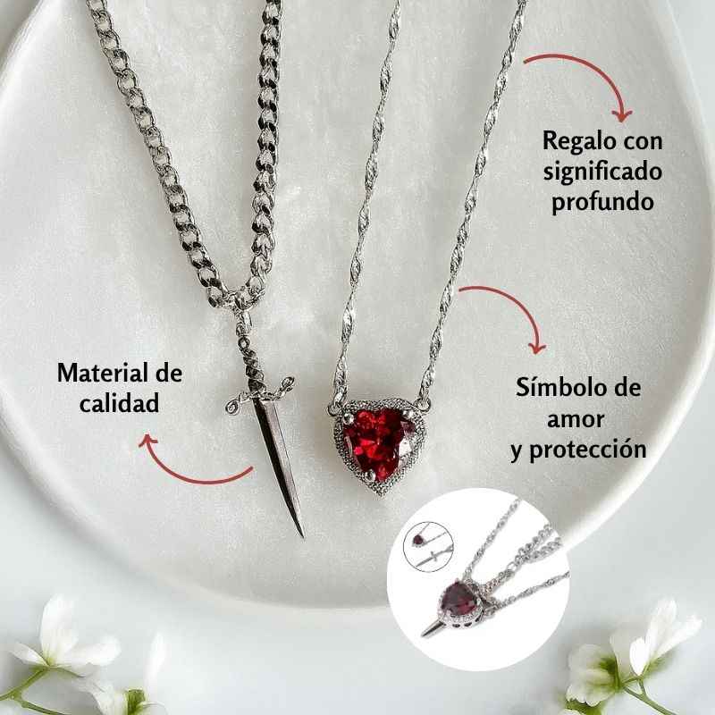 HeartBlade™: Collar corazón y collar espada | Promo 2X1