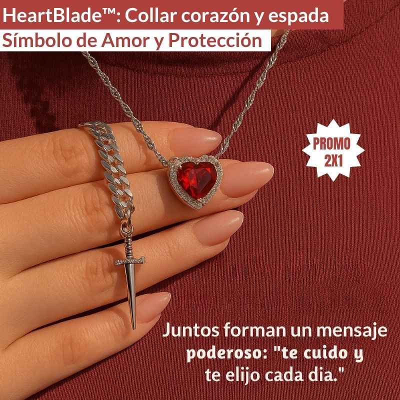 HeartBlade™: Collar corazón y collar espada | Promo 2X1