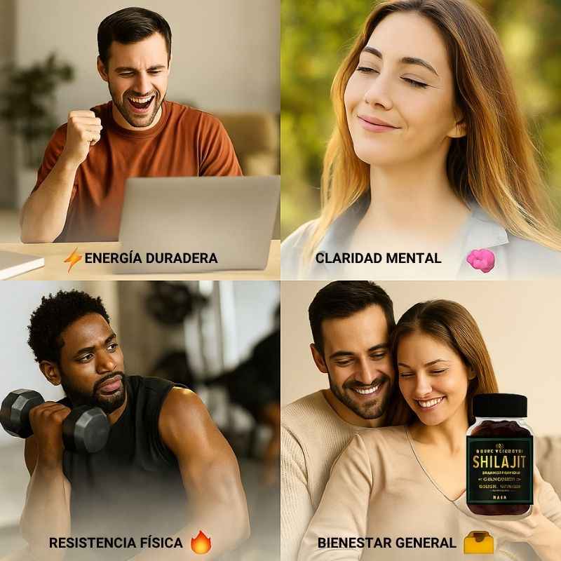 Shilajit en gomas | Guía Práctica:“Energía, Fuerza y Testosterona” ¡GRATIS!
