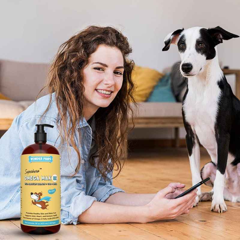 Omega Max 3X™: Aceite de pescado de triple fuente para perros