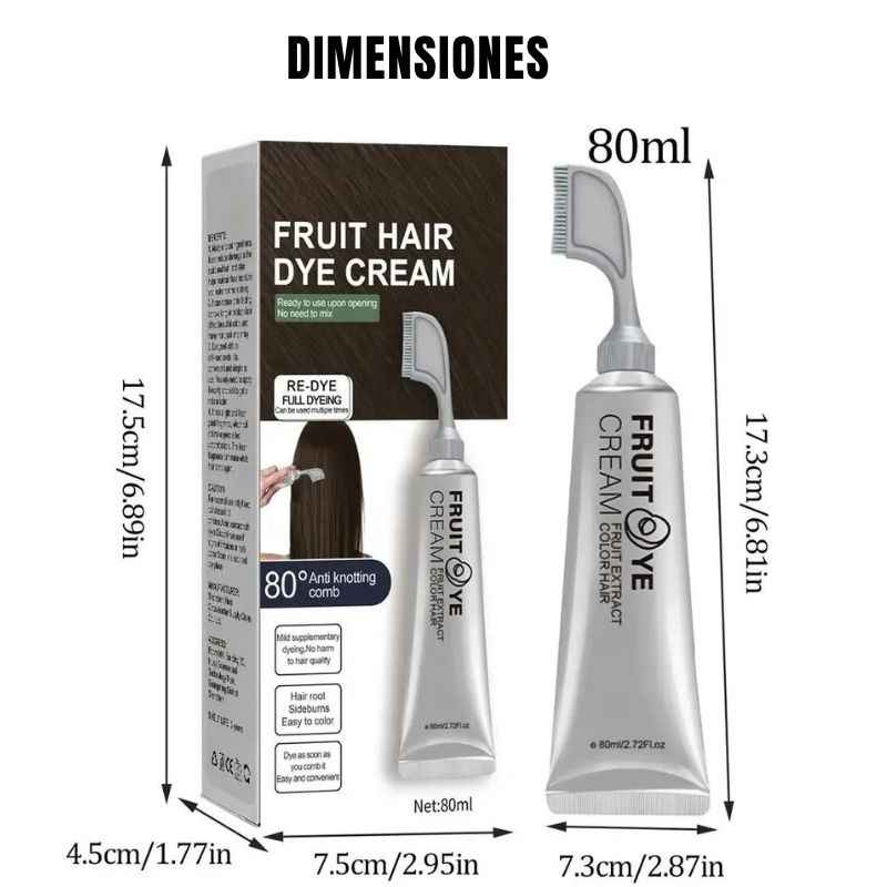 Tinte natural para el cabello +Regalo : Peine Aplicador