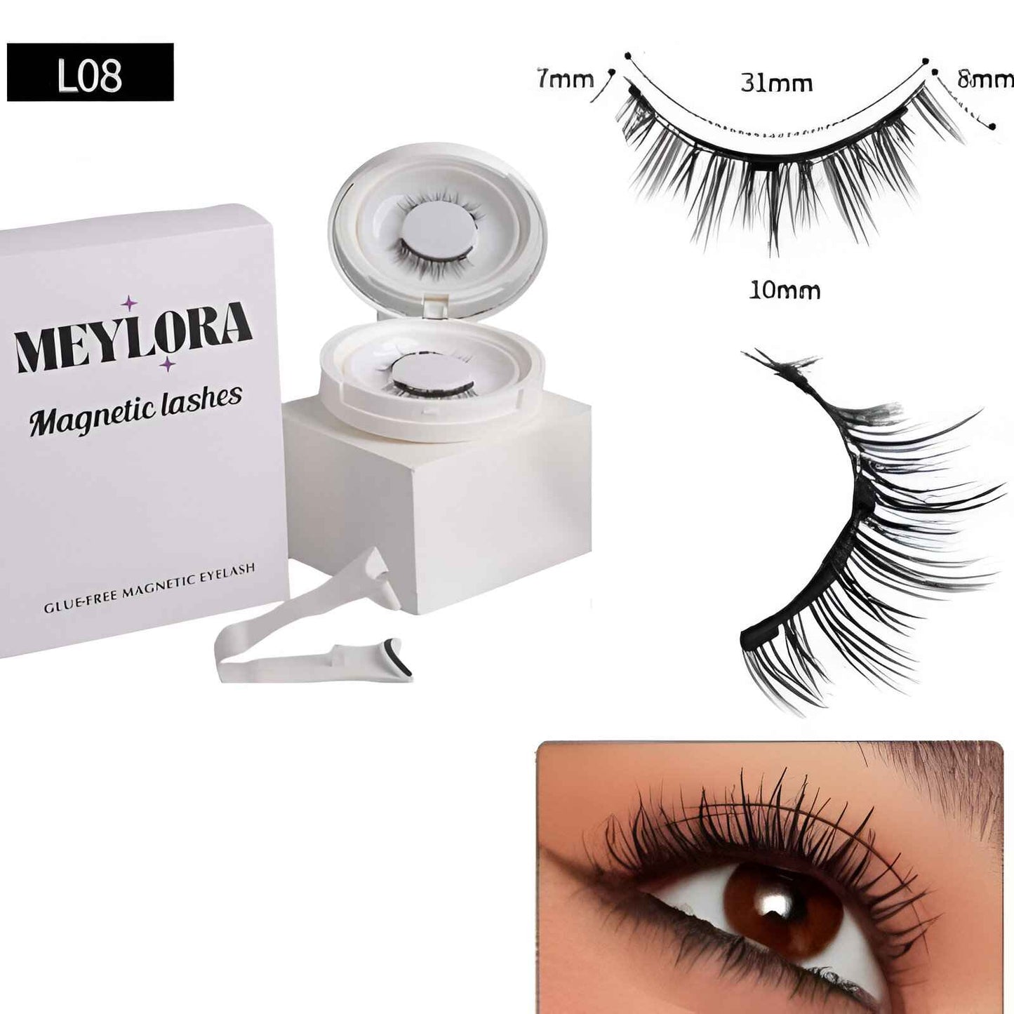 Meylora™: Kit Pestañas magnéticas | PROMO 2X1