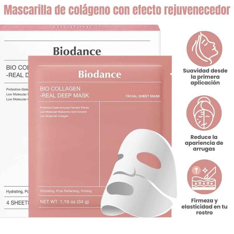 Mascarilla de colágeno con efecto rejuvenecedor