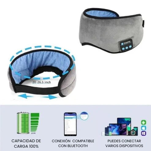 EasySleep™: Antifaz para dormir con Bluetooth y sonido de alta calidad