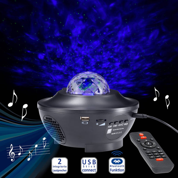 GALAXYCALM 360º™: PROYECTOR LÁSER DE GALAXIAS CON BLUETOOTH