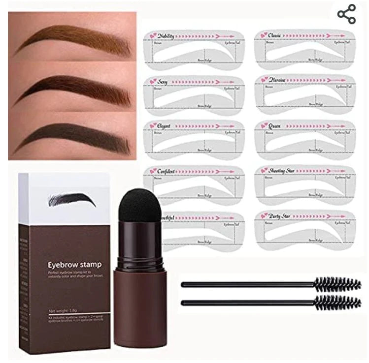 BROWPERFECTION™: KIT SELLO PARA CEJAS PERFECTAS AL INSTANTE + 10 PLANTILLAS CAFE NATURAL ¡BLACK DAYS 🔥 !
