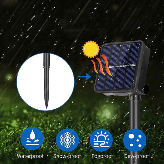 CHRISTMASLIGHT™: LUCES NAVIDEÑAS CON PANEL SOLAR 100LED 10 MTS ¡BLACK DAYS🔥!