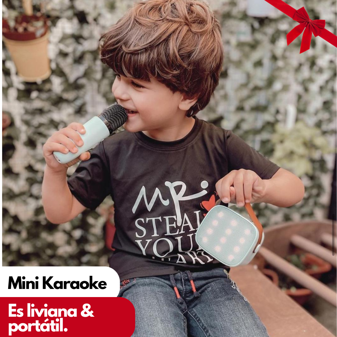 KaraokeKids™: Karaoke portátil | Diversión sin límites| Obsequio: 1 Microfono Adicional