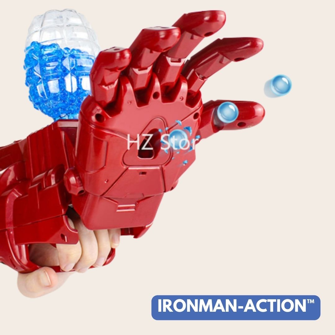 IRONMAN-ACTION™: GUANTE LANZADOR BOMBAS HIDROGEL ¡EL MEJOR REGALO PARA NAVIDAD🎁!