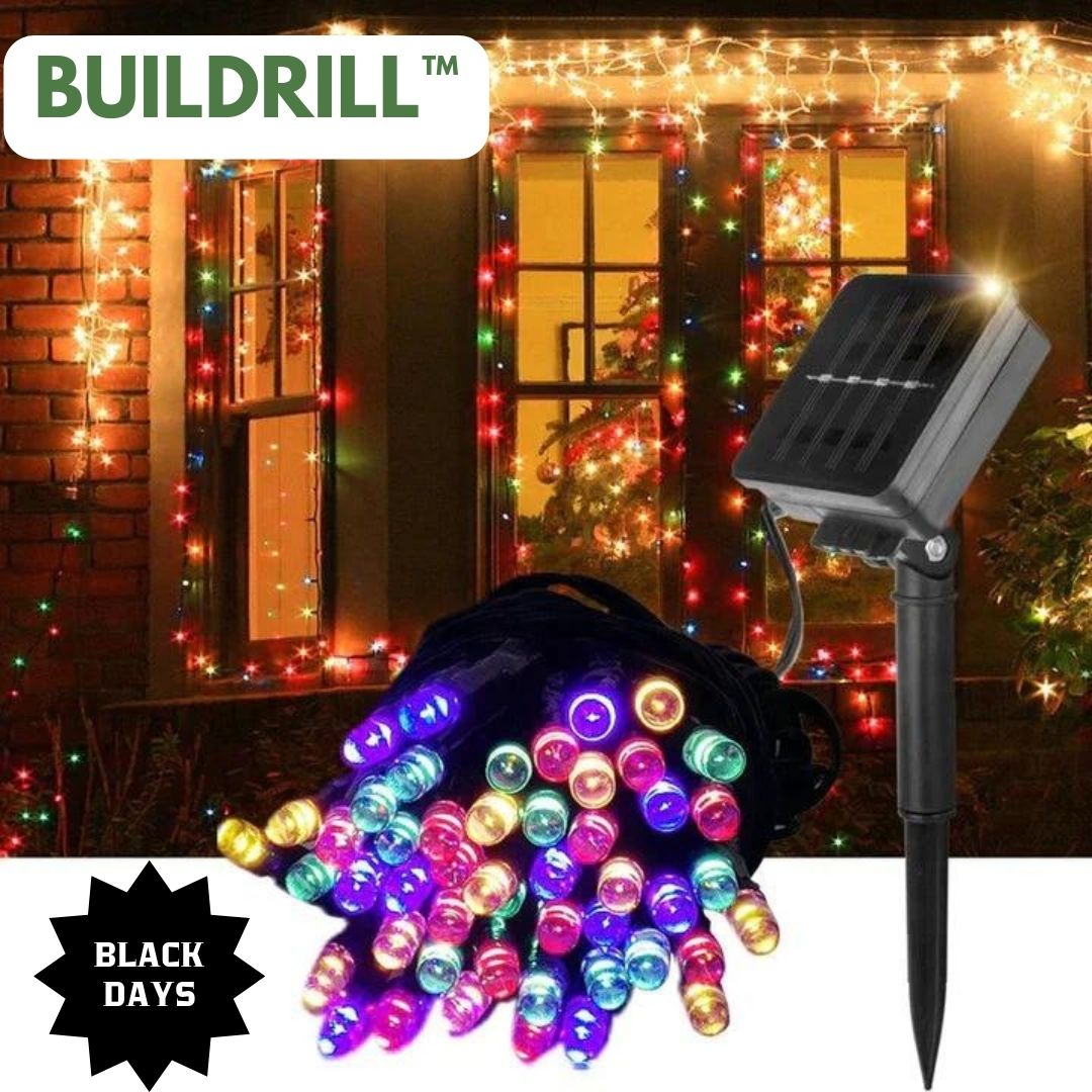 CHRISTMASLIGHT™: LUCES NAVIDEÑAS CON PANEL SOLAR 100LED 10 MTS ¡BLACK DAYS🔥!