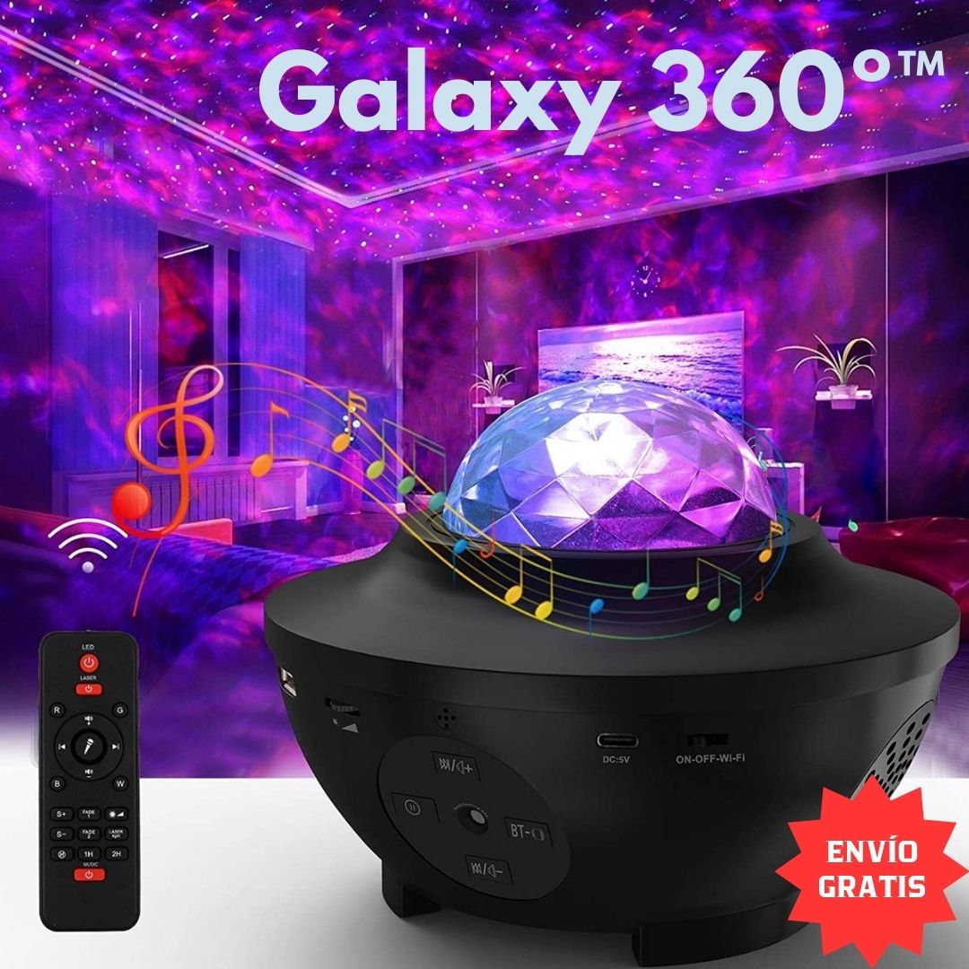 GALAXYCALM 360º™: PROYECTOR LÁSER DE GALAXIAS CON BLUETOOTH