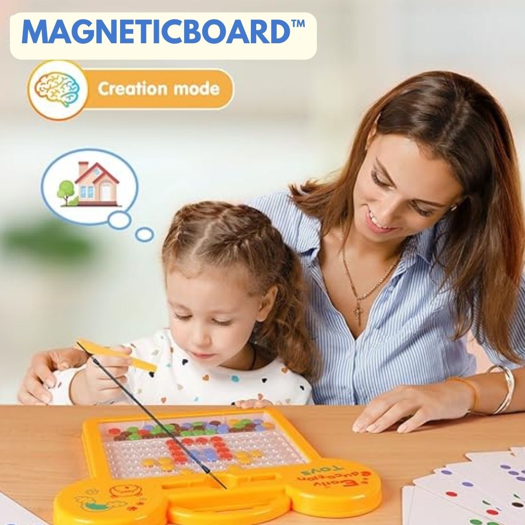 MAGNETICBOARD™: JUEGO TABLERO DE DIBUJO CON FICHAS MAGNÉTICAS ¡BLACK DAYS🔥 !